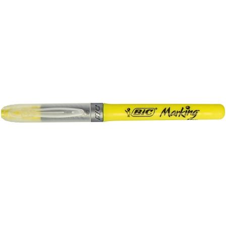 BIC Brite Liner Grip Marcador Fluorescente Amarillo Caja de 12
